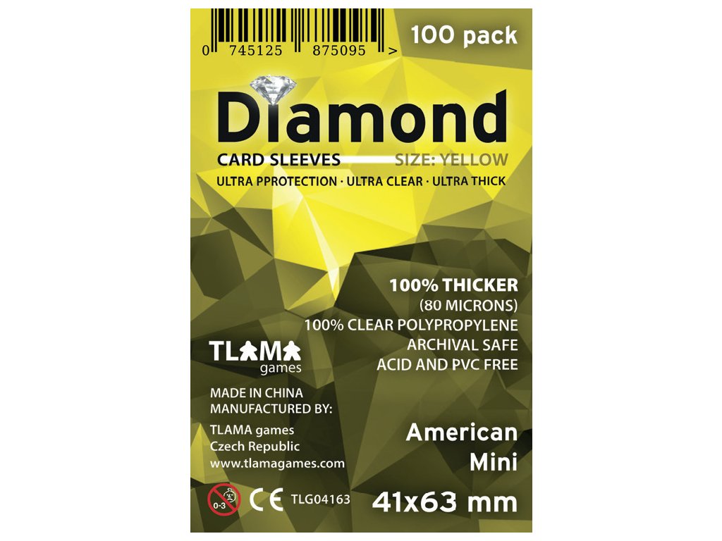 Obaly na karty Diamond Yellow: American Mini 41x63