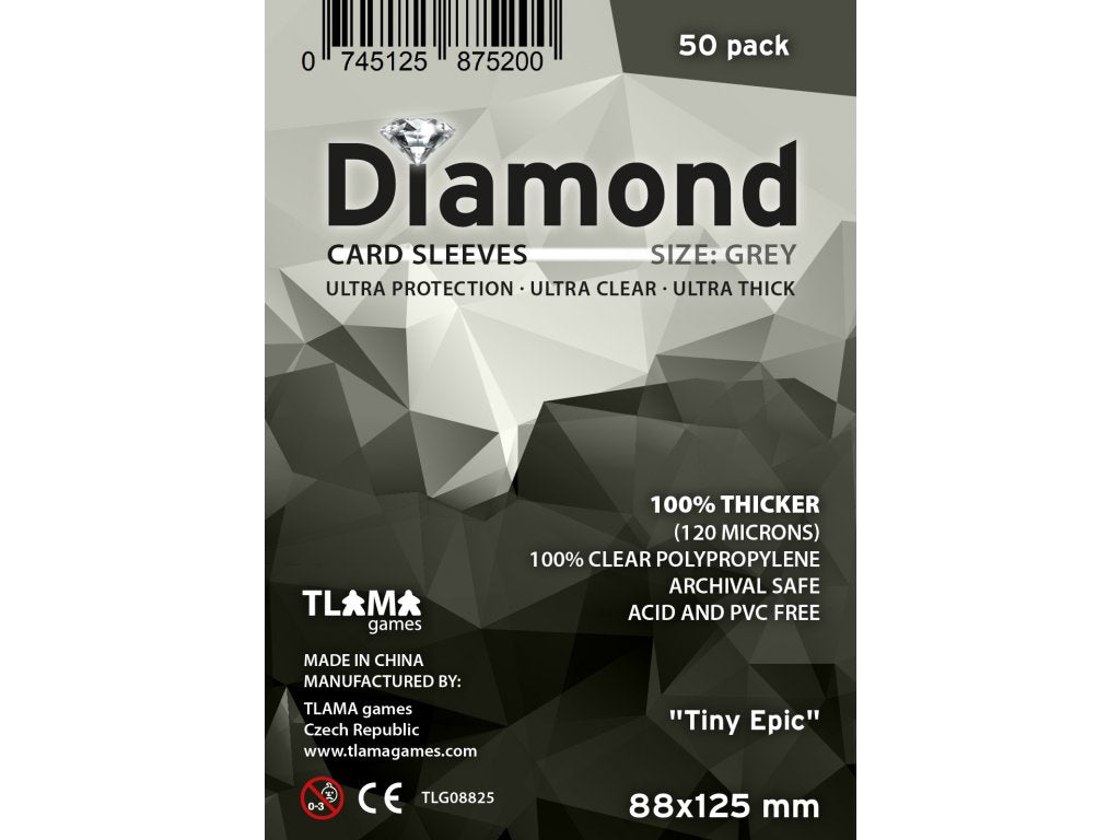 Card sleeves Diamond Grey: Tiny Epic 88x125 – WOODNEQ