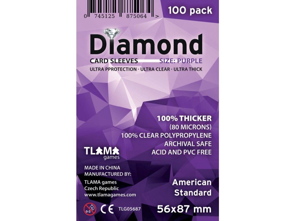 Obaly na karty Diamond Purple: American Standard 56x87