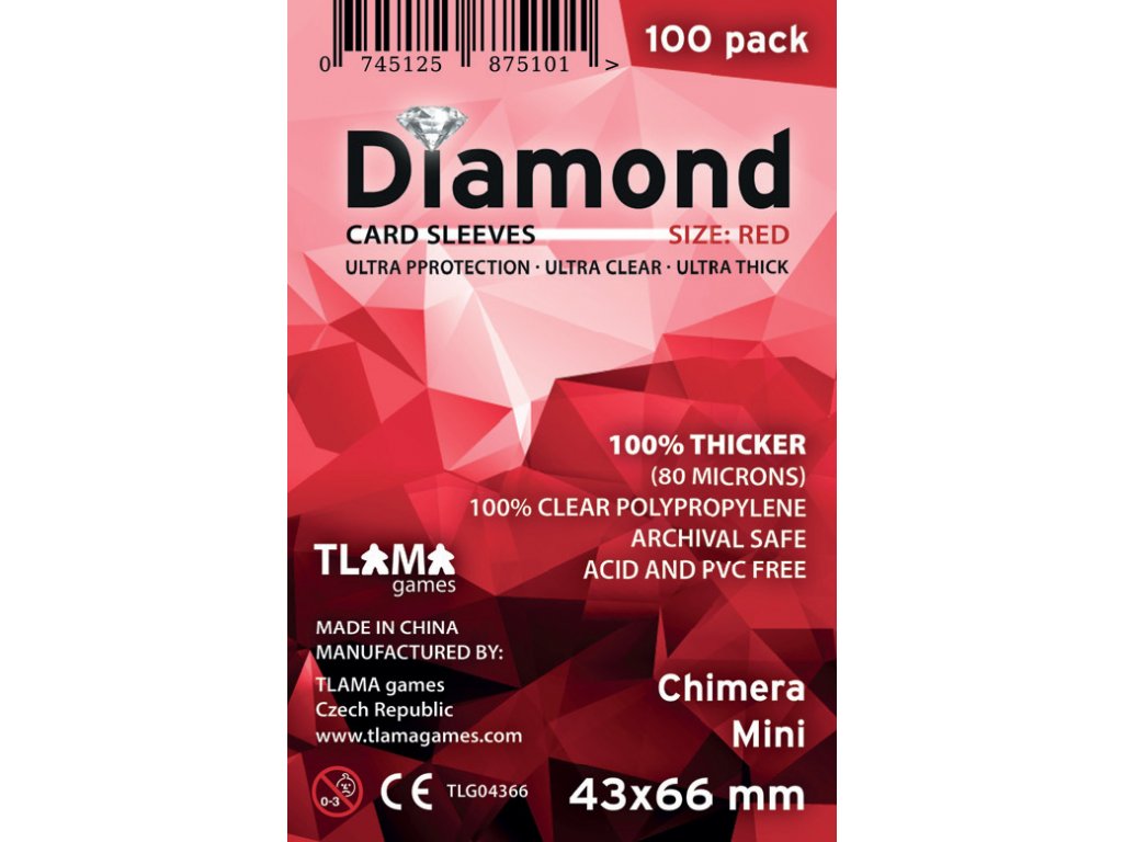 Obaly na karty Diamond Red: Chimera Mini 43x66